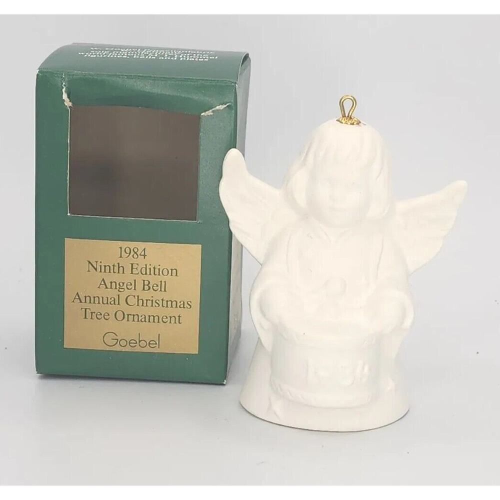 1984 Goebel Sixth Edition Angel Bell Unpainted Christmas Tree Ornament U236